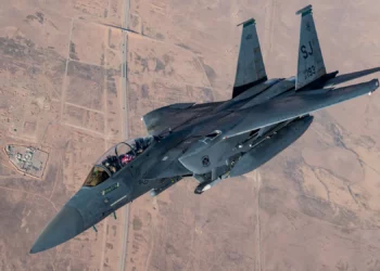 F-15E del 335º FS recibe honores por defensa de Israel en 2024