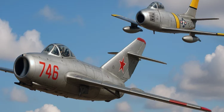 El F-86 Sabre contraataca y derriba seis MiG-15