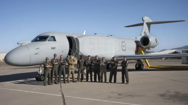 EA-37B Compass Call vuela su primera misión de entrenamiento