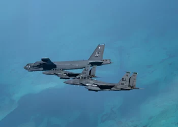F-15 protegen Diego García tras rotación de B-52 y B-2