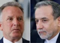 Izquierda: El enviado especial de EE. UU., Steve Witkoff, en París, Francia, el 17 de abril de 2025. (Ludovic Marin, Pool Photo vía AP); Derecha: El ministro de Asuntos Exteriores iraní, Abbas Araghchi, en Moscú, Rusia, el 18 de abril de 2025. (Tatyana Makeyeva/Pool Photo vía AP)