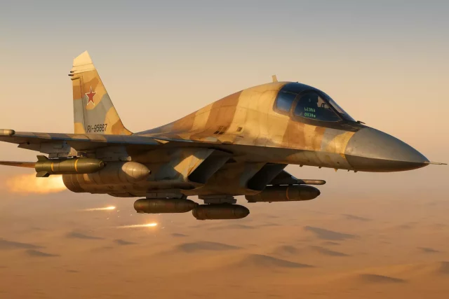 Su-34 ruso con camuflaje desértico apunta a exportación