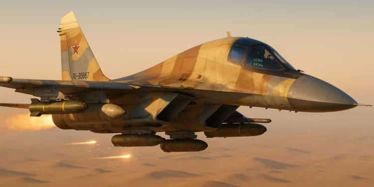 Su-34 ruso con camuflaje desértico apunta a exportación