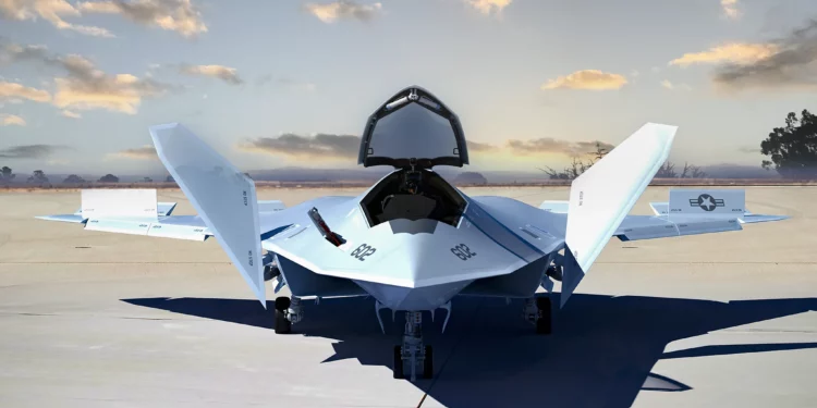 El F-47 equipado con motores Pratt & Whitney XA103 y canards