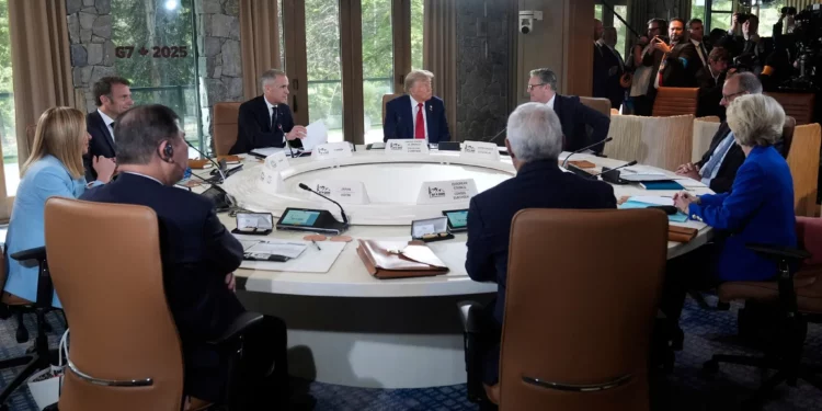 Los líderes del G7, incluido Trump, piden una “desescalada” contra Irán y un alto el fuego en Gaza