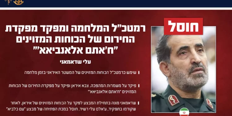 Israel elimina al nuevo comandante militar iraní de alto rango, tras haber matado a su predecesor