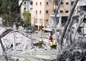 El campus de rehabilitación de ALEH en Bnei Brak, devastado por un misil iraní, el 16 de junio de 2025 (Eliezer Feinstein / ALEH)
