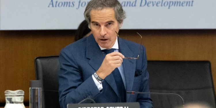 Rafael Grossi, director general del Organismo Internacional de Energía Atómica, en la reunión de la Junta de Gobernadores del OIEA en la sede del organismo en Viena, Austria, el 16 de junio de 2025. (Joe Klamar / AFP)