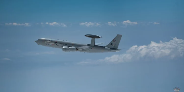 El E-3F AWACS francés. (Crédito de la imagen: Estado Mayor Conjunto Francés)