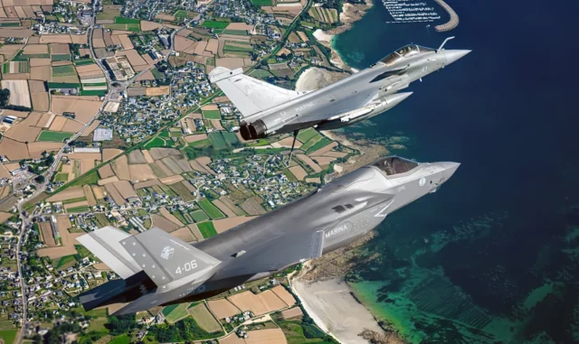 Rafale francés derriba F-35 en ejercicio simulado Trident Atlantic
