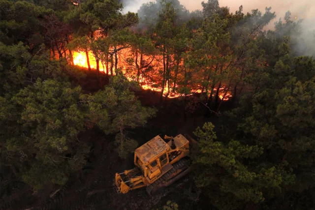 Tercer día de incendios forestales en Siria: agravados por municiones sin detonar