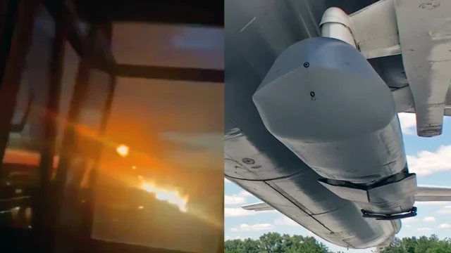 Captura de una ojiva de racimo del misil de crucero ruso Kh-101