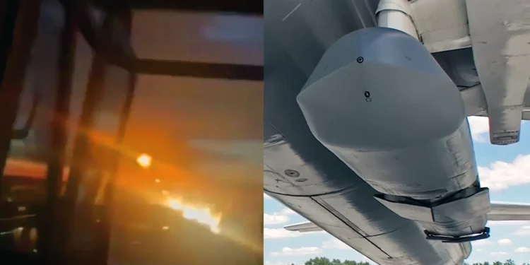 Captura de una ojiva de racimo del misil de crucero ruso Kh-101