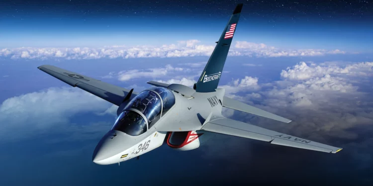 Una representación del Beechcraft M-346N. (Crédito de la imagen: Textron Aviation Defense)