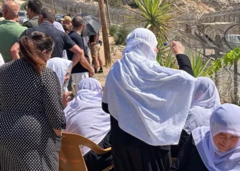 Mujeres drusas en Majdal Shams, Israel, el 17 de julio de 2025. (Diana Bletter/Times of Israel)