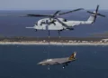 El primer F-35B transportado por un CH-53K será retirado