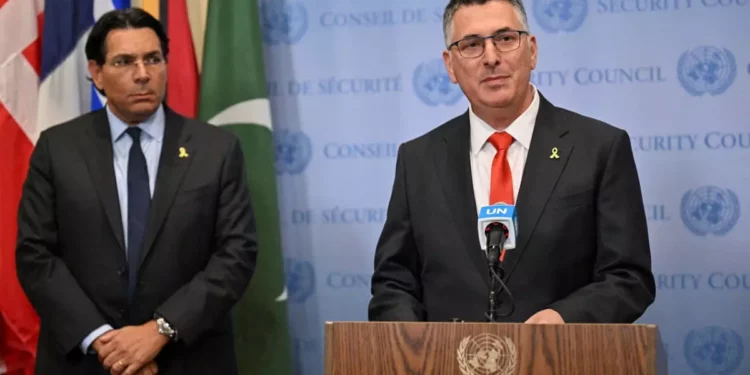 Sa'ar en la ONU: Los planes internacionales para reconocer al Estado palestino “asesinaron el acuerdo de rehenes”