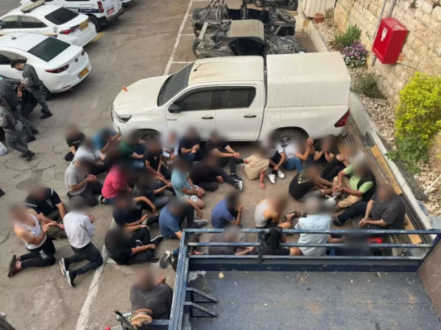 42 habitantes de Gaza que permanecen ilegalmente en Israel arrestados en Nazaret