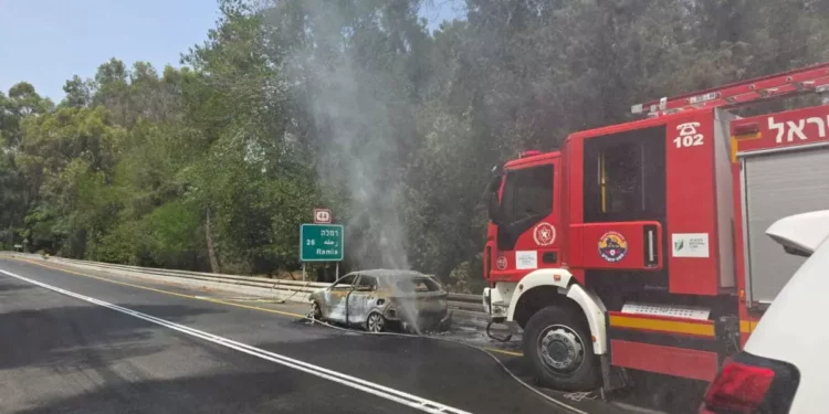 Incendio de un vehículo desata un incendio forestal en Israel