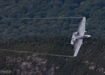 Un Maryland ANG A-10C durante un vuelo a baja altitud. (Crédito de la imagen: Andrew Kelly)
