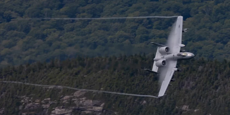 Un Maryland ANG A-10C durante un vuelo a baja altitud. (Crédito de la imagen: Andrew Kelly)