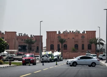 Se ven daños después de que un ataque israelí tuviera como objetivo un complejo que albergaba a los líderes políticos de Hamás en Doha, Qatar, el 10 de septiembre de 2025 (AFP)