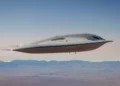 El segundo B-21 en vuelo en su camino a Edwards AFB. (Crédito de la imagen: Fuerza Aérea de EE. UU.)