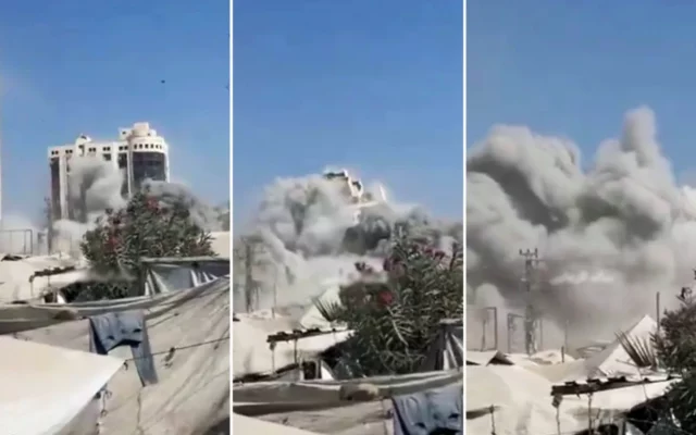 La Fuerza Aérea de Israel arrasa edificios de Hamás en la ciudad de Gaza