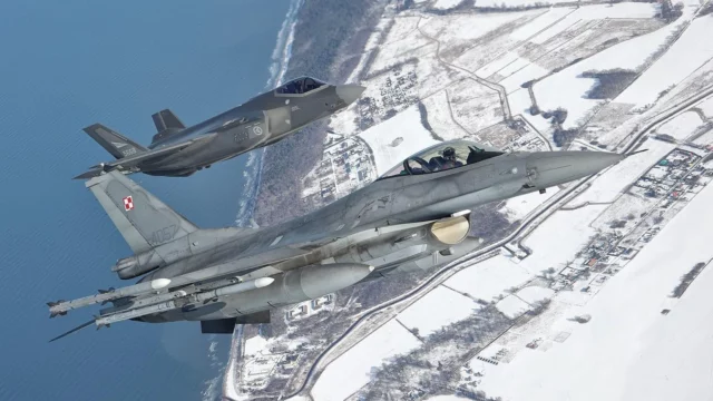 F-16 y F-35 derriban drones rusos sobre Polonia