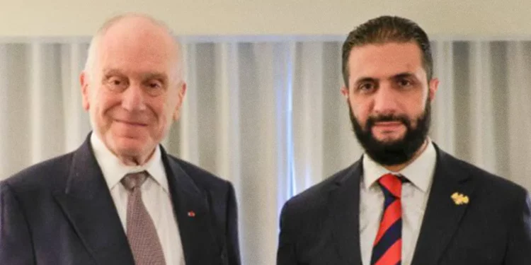 Sharaa de siria se reúne con el presidente del Congreso Judío Mundial