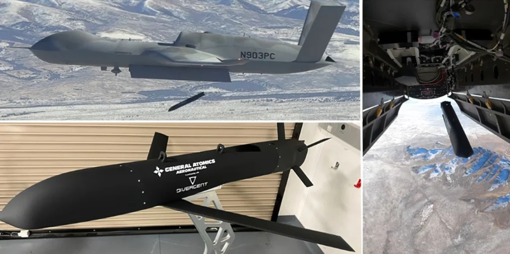 El MQ-20 Avenger libera la plataforma Advanced Air-Launched Effects desde su bahía de armas interna. (Foto: GA-ASI) 