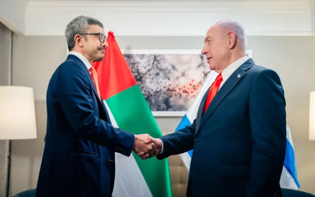 En reunión con Netanyahu: ministro de Exteriores emiratí pide una tregua en Gaza
