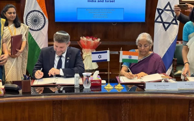 Israel y la India firman acuerdo bilateral de inversión para fomentar relaciones comerciales
