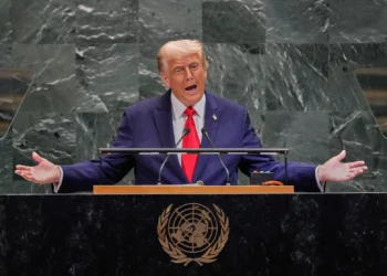 El presidente de Estados Unidos, Donald Trump, se dirige a la 80.ª sesión de la Asamblea general de las Naciones Unidas, el 23 de septiembre de 2025. (Foto AP/Richard Drew)