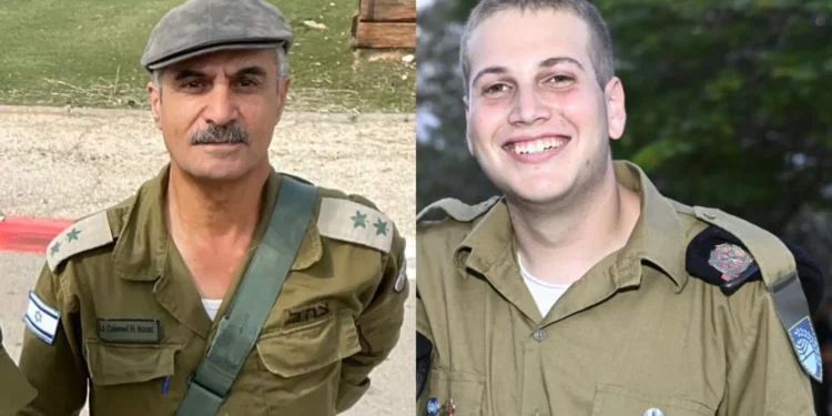 El teniente coronel (res.) Yitzhak Harosh y el sargento Oran Hershko, muertos en un ataque en el cruce de Allenby el 18 de septiembre de 2025. (Fuerzas de Defensa de Israel)