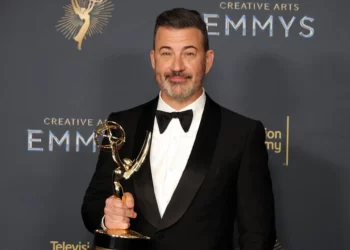 Jimmy Kimmel asiste a los Premios Emmy de Artes Creativas 2025 en el Teatro Peacock el 7 de septiembre de 2025 en Los Ángeles. (Kevin Winter/Getty Images North America/AFP)