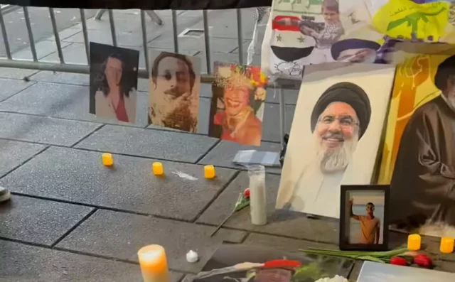 Activistas en Nueva York homenajean a Sinwar con retratos de líderes terroristas