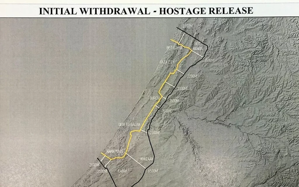 Trump anuncia que Israel aceptó línea inicial de retirada en Gaza