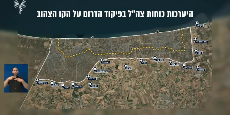 FDI aclara que mapa de despliegue en Gaza no indica posiciones exactas