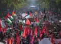 Decenas de miles marchan contra Israel en Barcelona