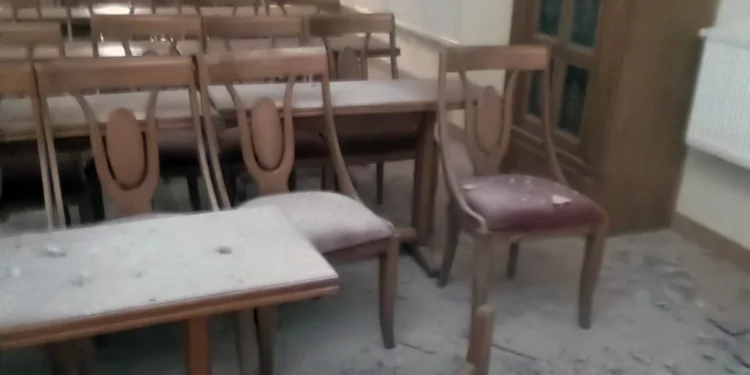 Sinagoga en Kherson en Ucrania alcanzada por un misil ruso