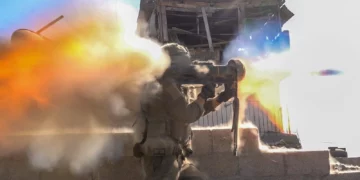 Un tanque de las FDI operando en Gaza en una foto sin fecha publicada el 24 de octubre de 2025. (Fuerzas de Defensa de Israel)