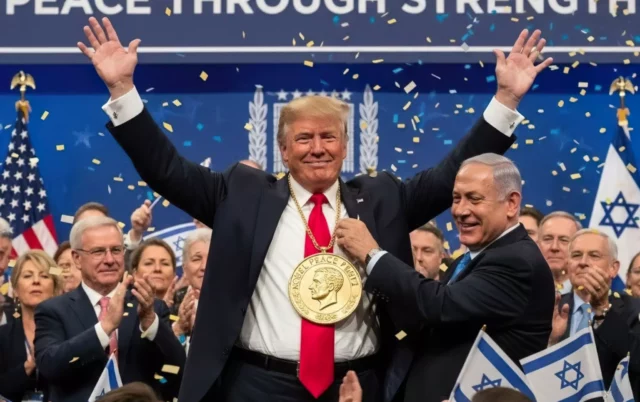 Netanyahu comparte imagen IA de Trump ganando el Premio Nobel de la Paz
