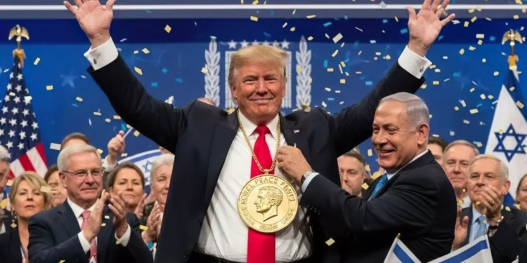 Netanyahu comparte imagen IA de Trump ganando el Premio Nobel de la Paz