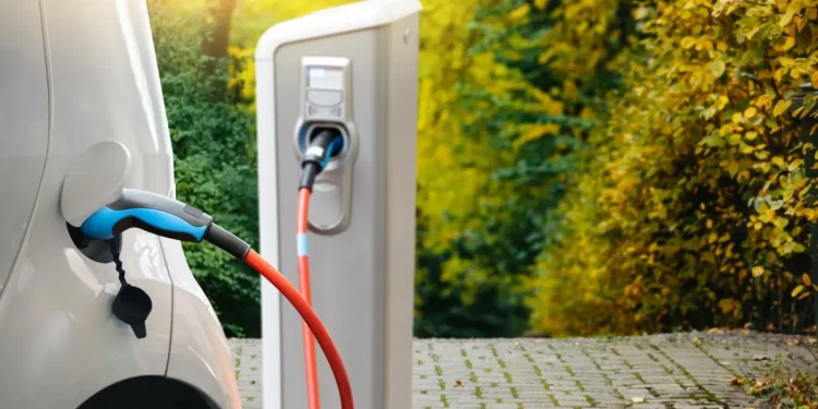 Ilustración. Cargando un coche eléctrico. (Scharfsinn86 vía iStock by Getty Images)