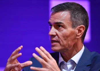El presidente del Gobierno español, Pedro Sánchez, asiste a la Cumbre de Acción Global para el Progreso 2025 en el centro de Londres el 26 de septiembre de 2025 (HENRY NICHOLLS / AFP)