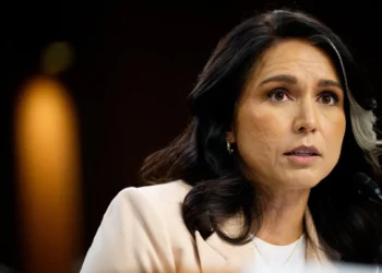 La directora de Inteligencia Nacional de Estados Unidos, Tulsi Gabbard, interviene durante una audiencia del Comité de Inteligencia del Senado en Washington, D.C., el 25 de marzo de 2025. (Andrew Harnik/Getty Images/AFP)