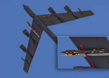 B-52 avistado durante pruebas de un arma no identificada