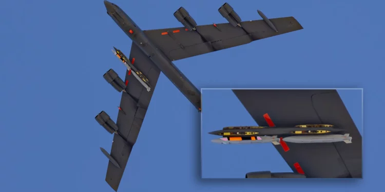 B-52 avistado durante pruebas de un arma no identificada