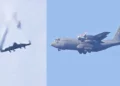 C-130 turco se parte en el aire y cae en Georgia: 20 muertos